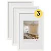 walther design Peppers BP460V3, Cornice in Legno, Confezione da 3 Pezzi, 40 x 60 cm, Bianco Polare