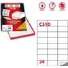 MARKIN Etichetta adesiva C/510 bianca 100fg A4 70x37,12mm (24et/fg) Markin