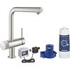 GROHE 120836 GROHE BLUE PURE MINTA SATINATO STARTER KIT DEPURATORE ACQUA POTABILE CON DOCCIA ESTRAIBILE