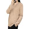 DBFBDTU Cardigan con Cappuccio in Misto Cashmere Lavorato A Maglia da Donna con Motivo Patch Autunnale Khaki XL