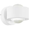 Eglo LED Ono 2, Lampada Led da parete a 2 luci, faretto da parete per interni in alluminio e plastica, bianca, trasparente, lampada corridoio con diffusore verso l'alto e il basso, bianco caldo