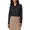 Amazon Essentials Camicia con Tasche a Maniche Lunghe in Georgette dalla vestibilità Comoda Donna, Malva, XL