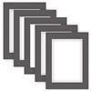 nielsen Conservation Cartoncino Passepartout 1,5 mm, set di 5, formato esterno 30x40 cm per formato immagine 20,5x29,5 cm,grigio grafite con struttura