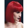 Smiffys Collezione Fever Parrucca Lola, rosso, Taglio a caschetto corto con frangetta, 30cm / 12in Halloween