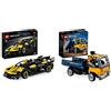 LEGO 42151 Technic Bugatti Bolide, Kit di Costruzione Macchina Giocattolo, Modellino Auto Supercar, Giochi per Bambini, Idee Regalo da Collezione & 42147 Technic Camion Ribaltabile, Set 2 in 1