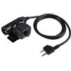 RANRAO Adattatore PTT per cuffie radio U94 Push To Talk PTT per BaoFeng UV-5R per Kenwood Walkie Talkie per Z - Tattico (versione Midland)