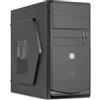 1LIFE cm: Pack - Micro-ATX PC Case, Compact Design, GPU Compatible, 1 fan pre-installati, up to 2 Fans, USB 2.0, Black