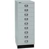 BISLEY MultiDrawer, Serie 39 con Base, DIN A3, 9 cassetti, Acciaio Inossidabile, 645 Grigio Chiaro, 43.2 x 34.9 x 94 cm