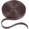 GORGECRAFT 5m Nastro di Rifinitura in Pelle 10mm Largo Strisce di Pelle Ripiegabile Litchi Finta Similpelle A Grana Cinturino in Pelle Piatta Cordoncino per Fai da Te, Marrone Noce di Cocco