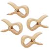 tuuli Grandi mollette in legno Mollette per telo mare sdraio spiaggia yacht passeggino accessori biancheria 4 pezzi - 1