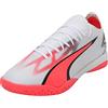 PUMA Male Scarpe da calcio ULTRA MATCH IT da uomo, White-Black-Fire Orchid, 44 EU