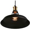 iDEGU Lampadario a Sospensione Industriale 27cm Lampada da Soffitto Vintage in Metallo E27 Lampadario Soffitto Retro Lampada a Sospensione per Sala da Pranzo Soggiorno Cameretta Ristorante Bar (Nero)