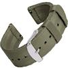 Archer Watch Straps - Cinturini a Sgancio Rapido in Nylon con Trama Ispirata alle Cinture di Sicurezza (Verde Oliva, 18mm)