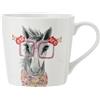 Mikasa Tipperleyhill Tazza in porcellana con stampa di cavalli, tazza in porcellana fine da 380 ml con dettagli in oro vero, tazza di fantasia per tè e caffè con stampa di animali, confezione regalo