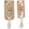 PONETTE NATURAL - Spazzola per capelli ECO massaggiatore ecologico anti-irone, realizzata con fibra naturale di grano, 100% riciclabile, marca spagnola (beige 3)
