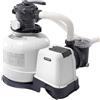 Intex 26648 - Pompa Filtro a Sabbia Krystal Clear, Flusso d'Acqua 10500 L/h, Flusso di Sistema 8000 L/h, Plastica, Bianco
