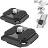 NEEWER 2Piastra Sgancio Rapido 38mm Quadrato Arca Tipo QR Piastra Montaggio Fotocamera Compatibile con Clip per Tracolla Fotocamera Testa Treppiede Tracolla Interruttore Rapido 4Perni Sicurezza QPR-5