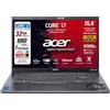 Acer Notebook, Intel Core i7 12650H, 10Core fino a 4.7Ghz, RAM 32 Gb, SSD PCIe NVMe 1TB, 15.6 FullHD, Tastiera Retroilluminata, Fingerprint, Wi-Fi 6, LAN, HDMI, Win 11 - Pronto all'Uso