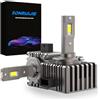 SONRUIJIE 2024 D1S LED Lampadine, 100% Canbus 120W (60W/Lampade) 24000LM 6000K, Sostituisci lampadine allo xeno HID OEM Plug and Play, 2 Pezzi