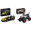LEGO 42151 Technic Bugatti Bolide, Kit di Costruzione Macchina Giocattolo, Modellino Auto Supercar & 42150 Technic Monster Mutt Monster Jam Dalmata, Set 2 in 1 con Pull-Back