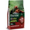 Monge BWild Natural SuperPremium Grain Free Formula All Breeds Crocchette Per Cane Adulto Agnello Con Patate E Piselli Formato 2,5 Kg