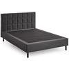 Atlantic Home Collection Letto da boxe Nikola senza materasso, antracite, 120 x 200 cm