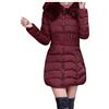 Fulidngzg Giubbotto Donna Invernale Cotone Curvy Trapuntata Cappotto 2023 Lungo Taglie Forti Giacca Trekking Antivento Piumino Outdoor Invernale Autunnale Piumini Elegante Slim Fit