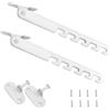 Lxoraziy 2 Pezzi Ferma Finestra Limitatore di Finestre, Manopole Ribaltabili per Finestre, Serratura per finestra con 4 Viti per la Regolazione Della Finestra(Bianco)