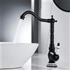 AIMOYO Rubinetto Bagno Nero Antico,Miscelatore per Lavello Nostalgico,Monocomando Miscelatore Vintage,Con Bocca Girevole a360°,per Bagno/Cucina