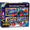 Ravensburger - Puzzle Bambini 3 Anni 4 in a box, Batwheels - Puzzle 3 Anni, Collezione Batwheels, Include 4 Puzzle 12-16-20-24 Pezzi Progressivi, Giochi Educativi, Idee Regalo