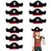 34 Pezzi Accessori per Costume da Pirata, Pirata Accessori Bambini Set con  8 Cappelli da Pirata 8 Bende per Gli Occhi 8 Anelli 10 Adesivi, Accessori