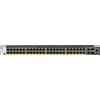 NETGEAR Switch di rete NETGEAR M4300-52G-PoE+ 1000W PSU Gestito L2/L3/L4 Gigabit Ethernet (10/100/1000) Supporto Power over (PoE) 1U Nero [GSM4352PB-100NES]