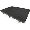 Somnia Descanso - Base imbottita 3D rinforzata, elevata stabilità con 5 barre trasversali e 6 gambe metalliche filettate da 27 cm, 90 x 190, nero