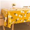 FANSU Tovaglia Plastificata PVC Rettangolare, Stampa Fiore Pianta Tovaglie Cerata Impermeabile Antimacchia Lavabile Copritavolo per Decorazioni Cucina Giardino Feste (120x180cm,Fiori Bianchi)