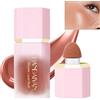Beliky Girl Fard in crema liquida con applicatore a spugnetta Fard opaco e vellutato per un bagliore naturale, Rouge Cream idratante per guance color pesca (Chocolate)