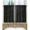 Ellis Curtain Stacey Balloon Valance, Black, 56 x 36 Tiers