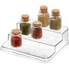InterDesign iDesign Crisp - Portaspezie in plastica per stadio a 3 ripiani per dispensa, armadietti, piani di lavoro, vanità, ufficio, sala artigianale, 24,4 x 1,4 x 8,8 cm