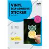 PPD Mix 40 Fogli A4 Carta Vinile Adesiva Per Stampanti Inkjet - Sticker Bianco - PPD-36/38-40