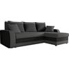 Mirjan24 Kristofer Lux, divano angolare con funzione letto, due cassettiere, colori a scelta, stile letto! Design a forma di L.
