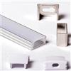3m 3metri 1807 PROFILO ALLUMINIO PER STRISCE STRIP LED BARRA RIGIDA 3MT