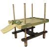 QeeHeng Piattaforma Galleggiante per Tartarughe, Piattaforma Galleggiante per Crogiolarsi, Piattaforma per Crogiolarsi per Tartarughe con Scala, Habitat per Tartarughe, Accessori per Acquari（Grande)