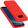 Cadorabo Custodia per Samsung Galaxy S8 Plus in Liquid Rosso - Morbida Cover Protettiva Sottile di Silicone TPU con Bordo Protezione - Ultra Slim Case Antiurto Gel Back Bumper Guscio