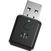 HDYS Chiamata In Vivavoce Mini USB Bluetooth Kit per Auto Trasmettitore Adattatore Audio per Auto Wireless per Auto Trasmettitore FM Bluetooth per Auto
