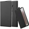 Cadorabo Custodia Libro per Xiaomi Mi MIX 2 in CLASSY NERO - con Vani di Carte, Funzione Stand e Chiusura Magnetica - Portafoglio Cover Case Wallet Book Etui Protezione