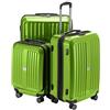 HAUPTSTADTKOFFER - X-Berg - Set di 3 valigie, (S, M & L), 258 L, Lucido Verde mela