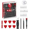 Einhell Accessories Originale set di riparazione elettronica Einhell da 28 pz. (punte di precisione, portapunte, pinzette, spudoratore, lama a leva, strumento di apertura, grimaldelli di apertura, sollevatore a ventosa)