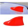 CGEAMDY Antenna Pinna Squalo, Pinna Di Squalo Copertura AM/FM Segnale Antenna, Decorazione per Modificare L'aspetto Dell'auto, Antenna per Auto Universale per Auto SUV Camion Furgone (Rosso)