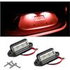CGEAMDY 2 Pezzi LED Luci Targa per Auto Posteriore 6000k, Lampada Targa Compatibile per Golf, Illuminazione a LED per Rimorchi, Camper, Camion, Roulotte e Barche (Rosso)