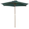 Outsunny Ombrellone in Legno da Esterno Giardino 2.5X2.3M Verde Scuro|Aosom