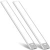 BLS Illuminazione a LED per mobiletto con sensore di movimento, ricaricabile, senza fili, 1500 mAh, 52 LED, illuminazione per armadio, cucina, lampada da incasso (2 pezzi)